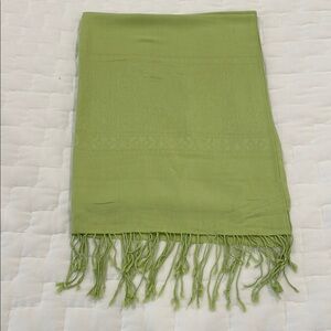 Green Fringed Scarf